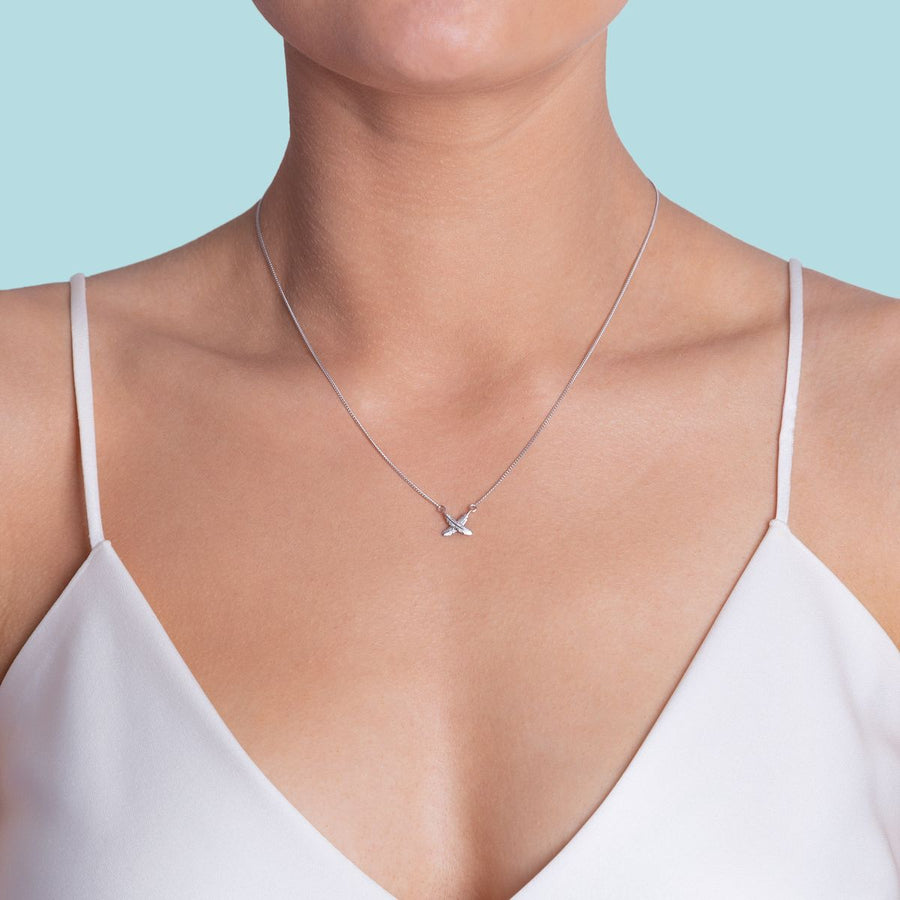 BOH RUNGA - STERLING SILVER MINI FEATHER KISSES NECKLACE