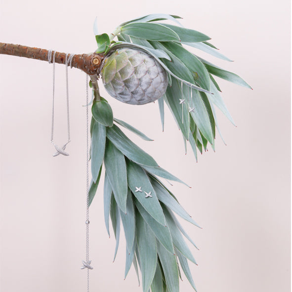BOH RUNGA - STERLING SILVER FEATHER KISSES NECKLACE