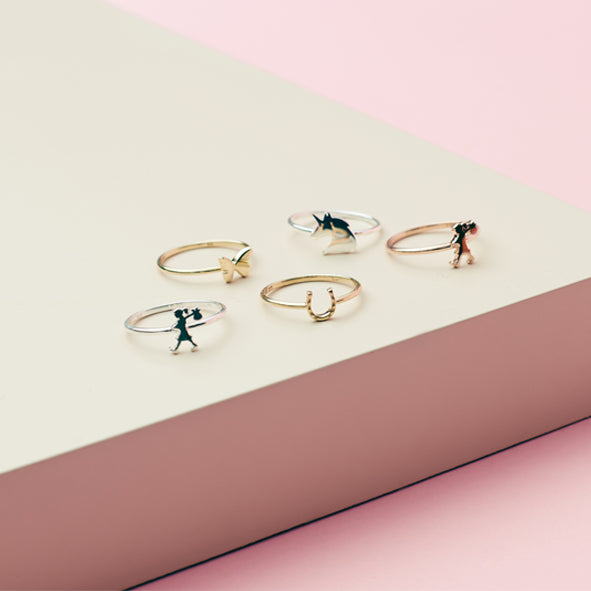 KAREN WALKER - Sterling Silver Mini Unicorn Ring