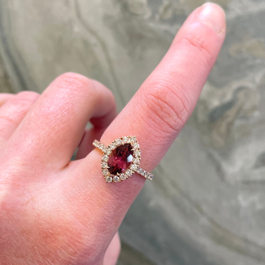 Effy Nature 14k Rose Gold Pink and White Sapphire Flower Diamond ring –  effyjewelry.com