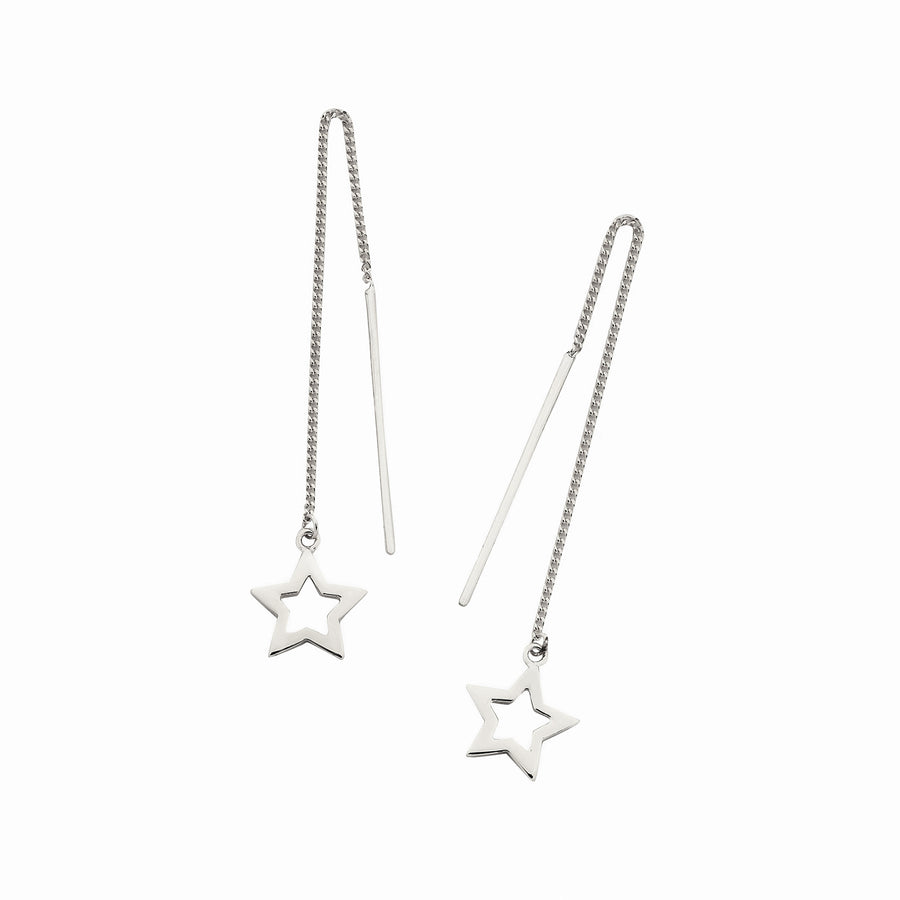 Karen Walker - Sterling Silver Mini Star Thread Earrings