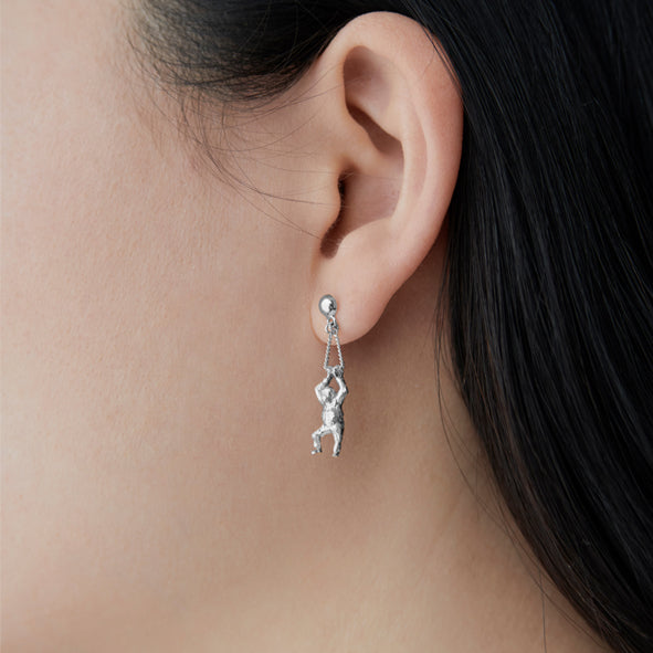 Karen Walker - Sterling Silver Orangutan Earrings
