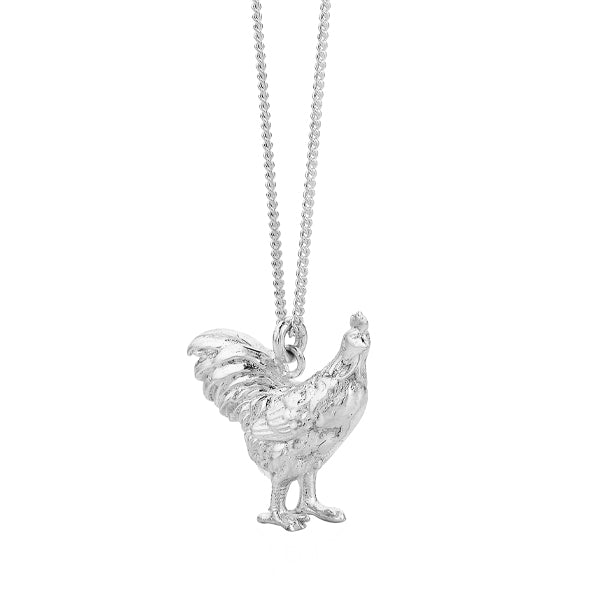 KAREN WALKER - STERLING SILVER LUNAR ROOSTER NECKLACE