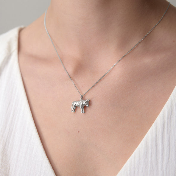 KAREN WALKER - STERLING SILVER LUNAR OX NECKLACE