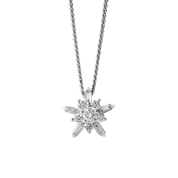 Karen Walker - 9ct White Gold & Diamond True Love Necklace