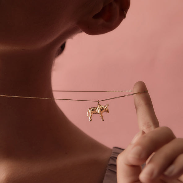 KAREN WALKER - STERLING SILVER LUNAR OX NECKLACE