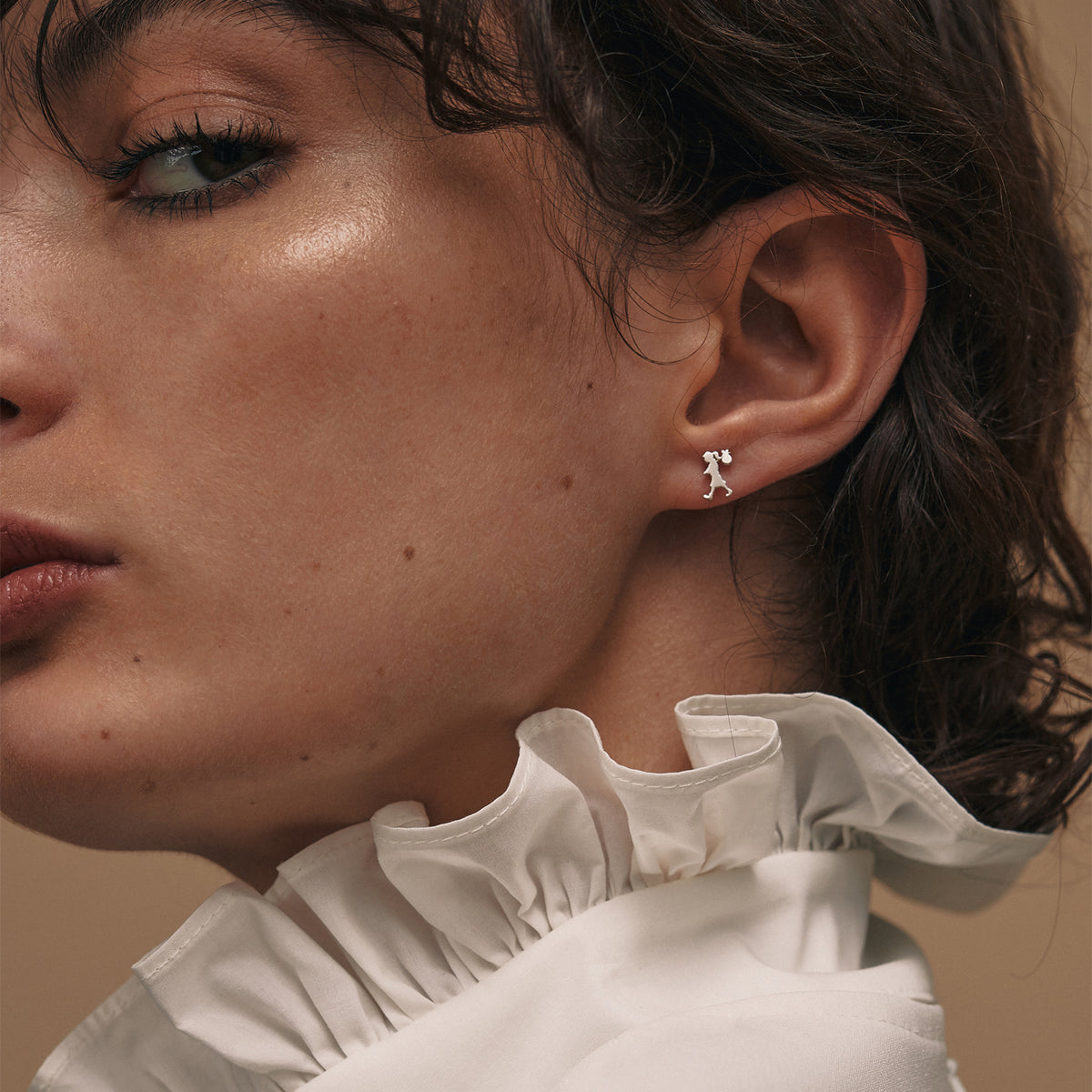 KAREN WALKER - Sterling Silver Runaway Girl Studs