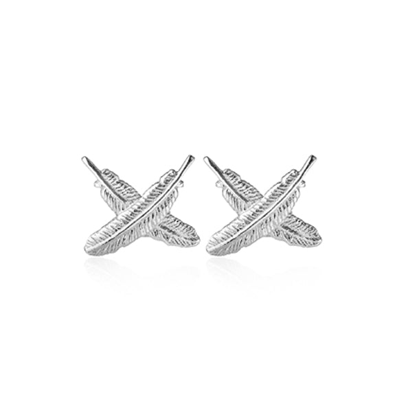 Boh Runga - Sterling Silver Feather Kisses Earrings