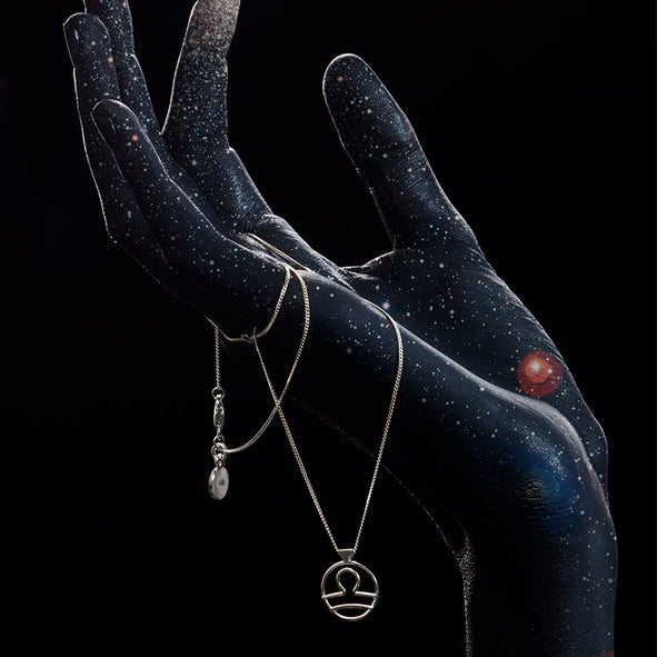 KAREN WALKER - STERLING SILVER LIBRA NECKLACE