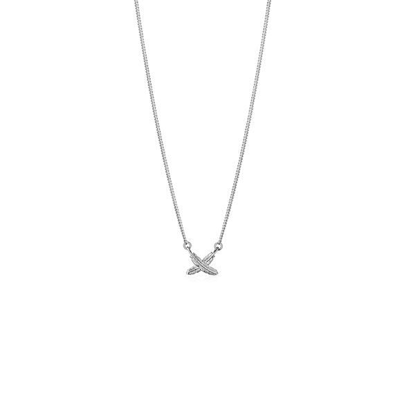 BOH RUNGA - STERLING SILVER MINI FEATHER KISSES NECKLACE
