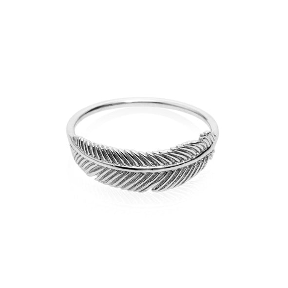 BOH RUNGA - Sterling Silver Miromiro Feather Ring