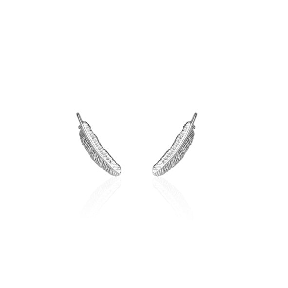 BOH RUNGA - Sterling Silver Miromiro Feather Studs