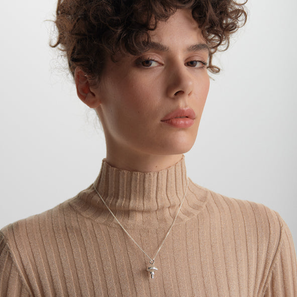 Karen Walker - Sterling Silver Mushroom Necklace