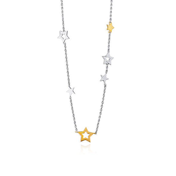 BOH RUNGA - STERLING SILVER & 9CT YELLOW GOLD STARGAZER NECKLACE