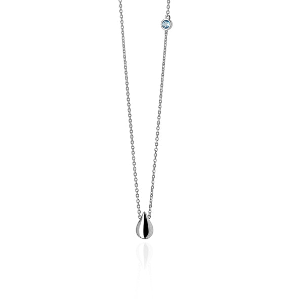 BOH RUNGA - STERLING SILVER & TOPAZ DROP IN THE OCEAN NECKLACE