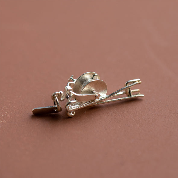 CHARM OF FARMING - STERLING SILVER PORTABLE ELECTRIC FENCE CHARM