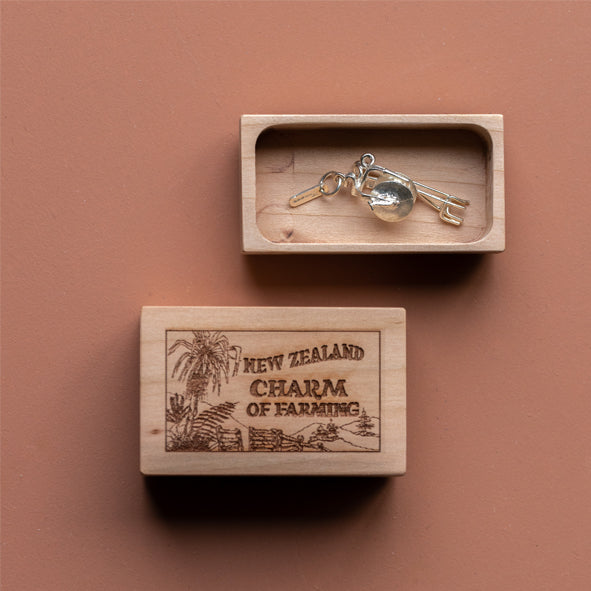 CHARM OF FARMING - STERLING SILVER PORTABLE ELECTRIC FENCE CHARM