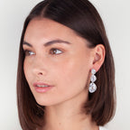 BIANC - Sterling Silver & Cubic Zirconia 'Portal' Earrings