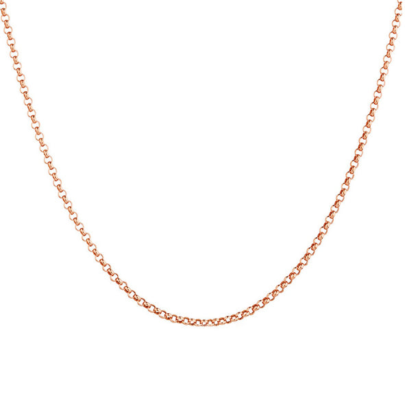 9ct Rose Gold 'BO0.5' Oval Belcher Chain