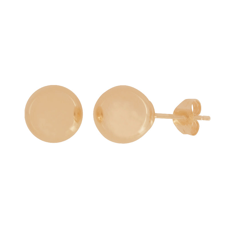 9ct Rose Gold 8mm Ball Stud Earrings