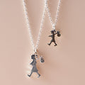 KAREN WALKER - STERLING SILVER RUNAWAY GIRL NECKLACE