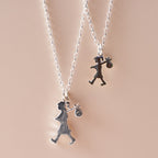 KAREN WALKER - STERLING SILVER RUNAWAY GIRL NECKLACE