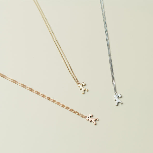 KAREN WALKER  - Sterling Silver Mini Runaway Girl Necklace