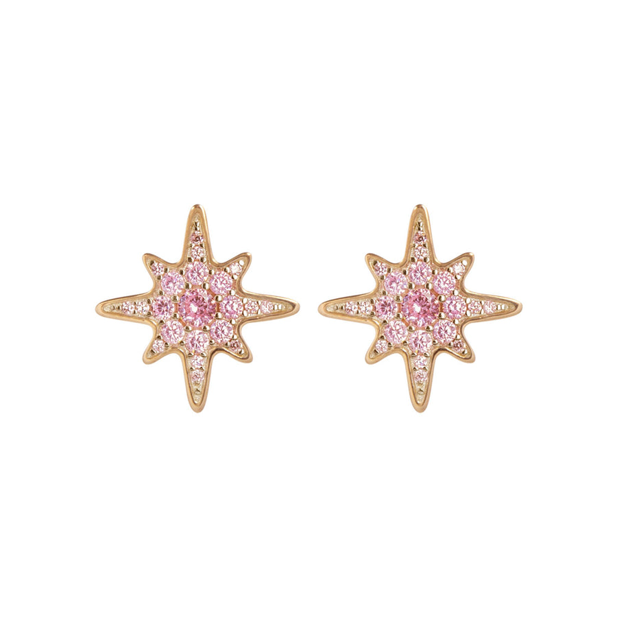Boh Runga - Sterling Silver Yellow Gold Plated 'Rosey' Starburst Stud Earrings