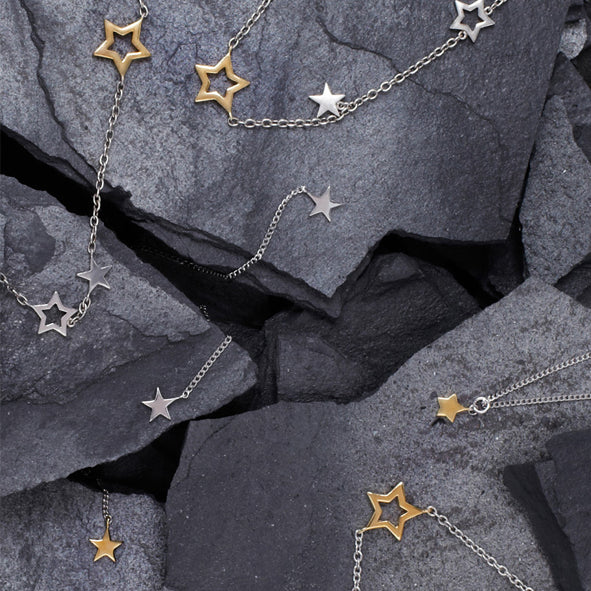 Boh Runga - Sterling Silver & Yellow gold Plated Super star huggie earrings