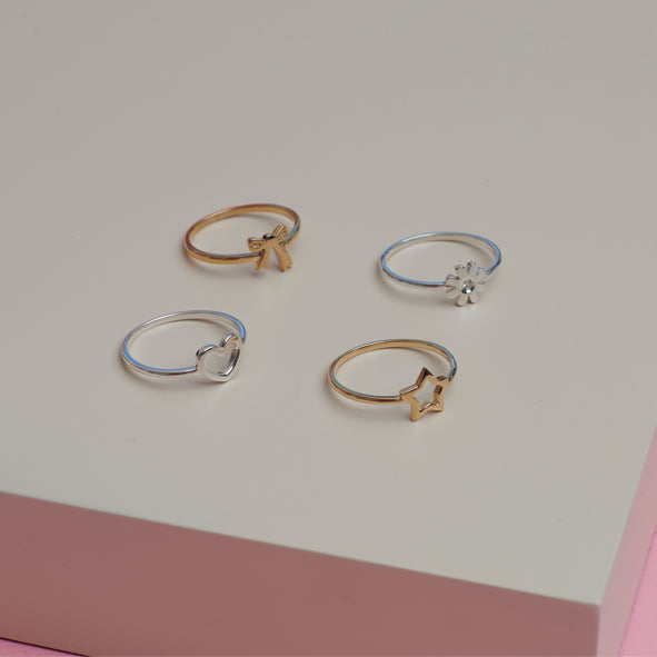 KAREN WALKER - STERLING SILVER MINI STAR RING