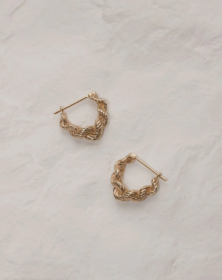 Meadowlark - Sterling Silver Small Twisted Rope Earrings