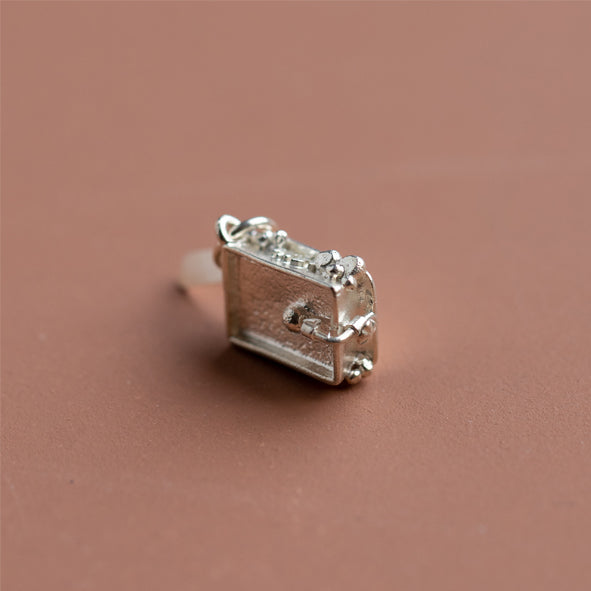 CHARM OF FARMING - STERLING SILVER WATER TROUGH CHARM