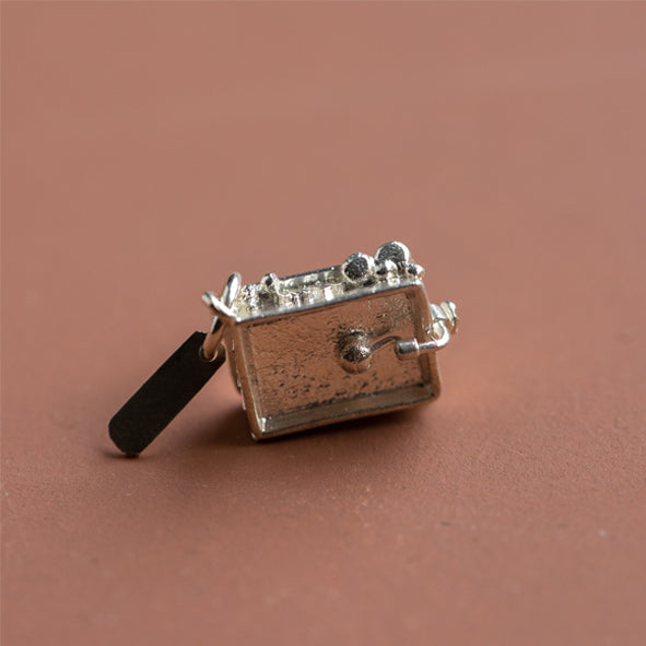 CHARM OF FARMING - STERLING SILVER WATER TROUGH CHARM