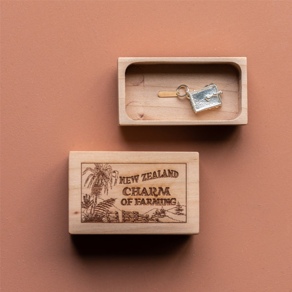 CHARM OF FARMING - STERLING SILVER WATER TROUGH CHARM