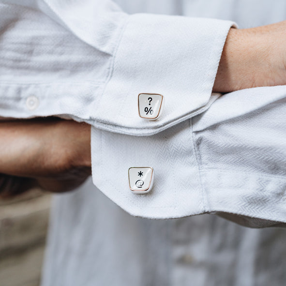 Custom Made 'Finger Type' Type Key Cufflinks