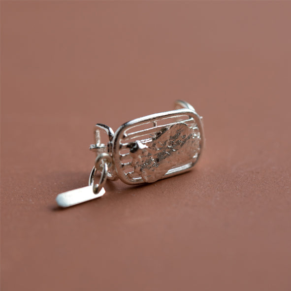 CHARM OF FARMING - STERLING SILVER WOOL TABLE CHARM