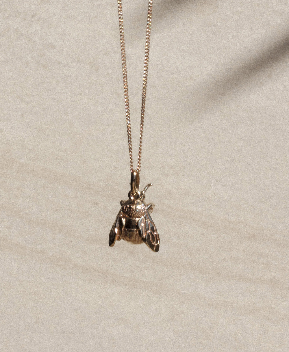 Meadowlark - Sterling Silver Bee Charm Necklace
