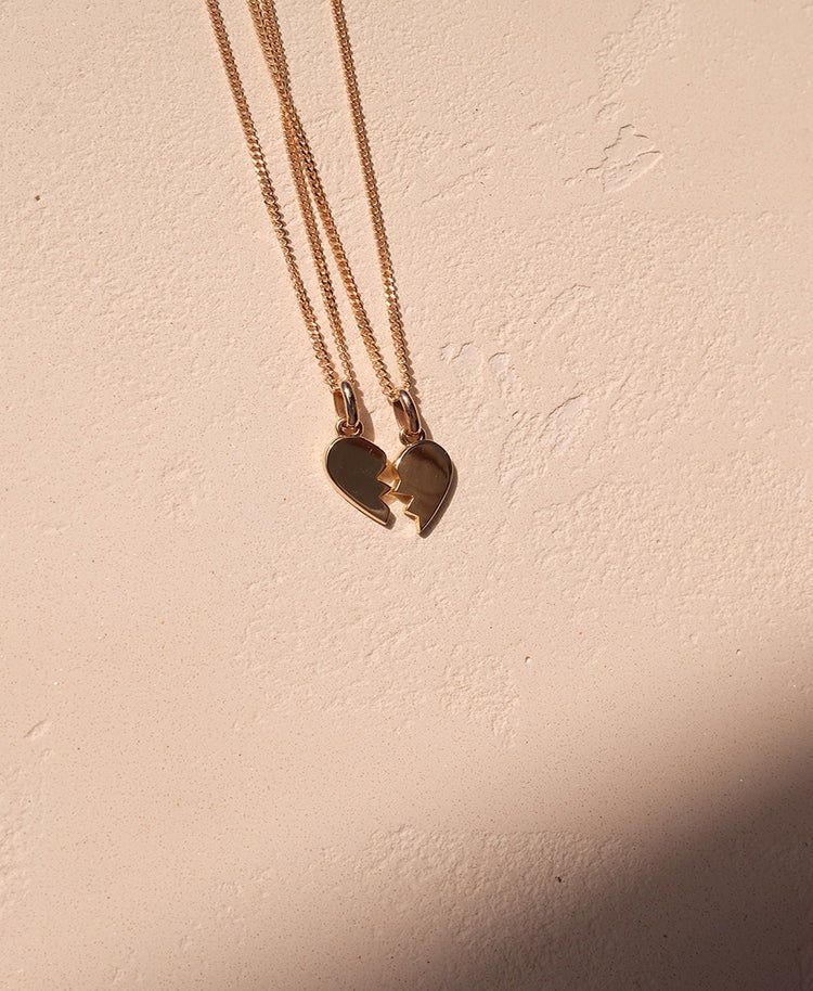 Meadowlark - Sterling Silver Broken Heart Charm Necklace