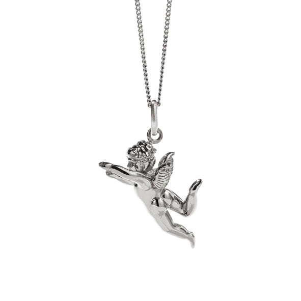 Meadowlark - Sterling Silver Cherub Charm Necklace