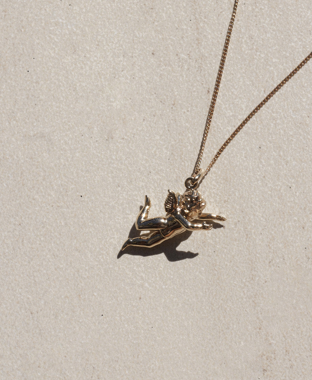 Meadowlark - Sterling Silver Cherub Charm Necklace