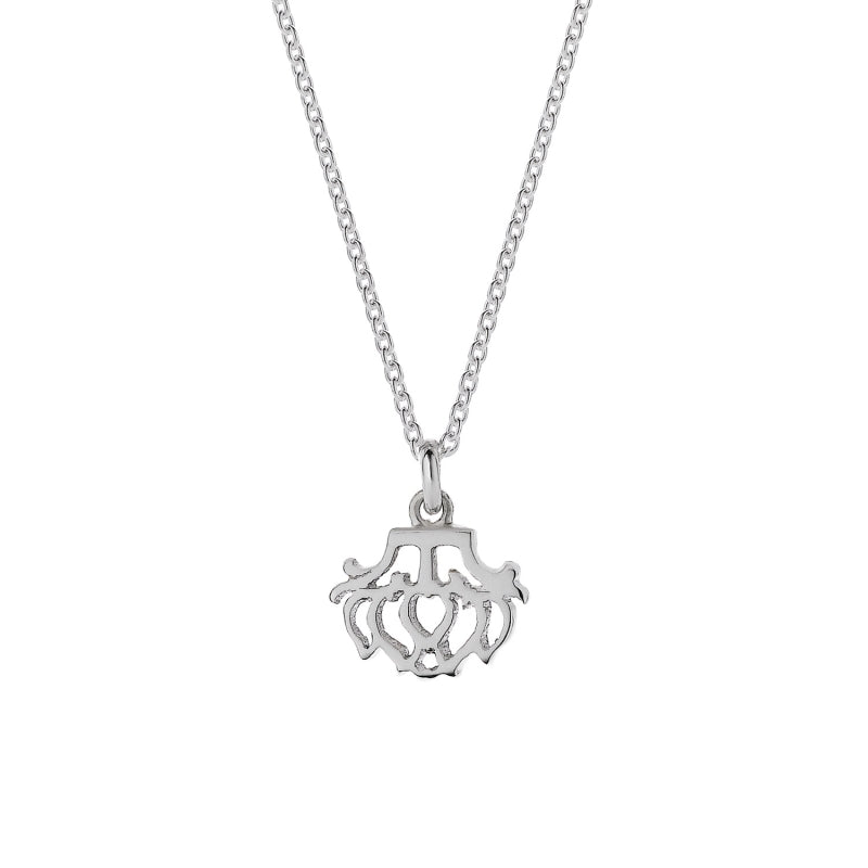 MEADOWLARK - STERLING SILVER PEONY CHARM NECKLACE