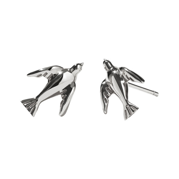 Meadowlark - Sterling silver Dove Stud Earrings