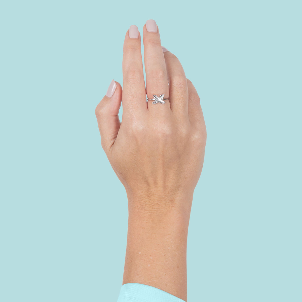 BOH RUNGA - 9CT ROSE GOLD FEATHER KISSES RING