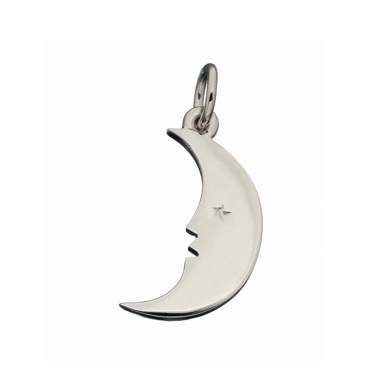 KAREN WALKER - STERLING SILVER MOON CHARM