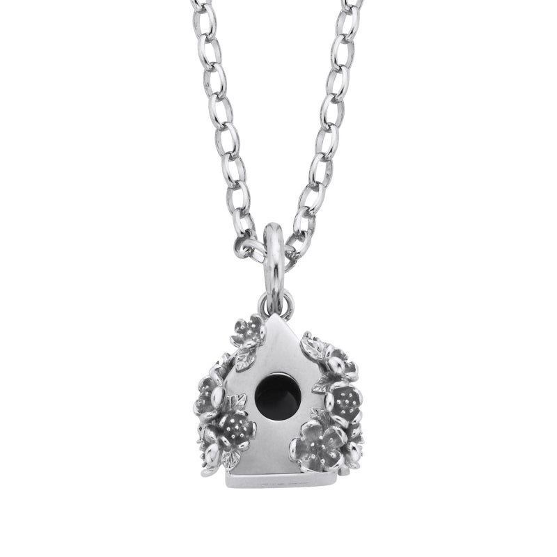 KAREN WALKER - STERLING SILVER BIRDHOUSE NECKLACE