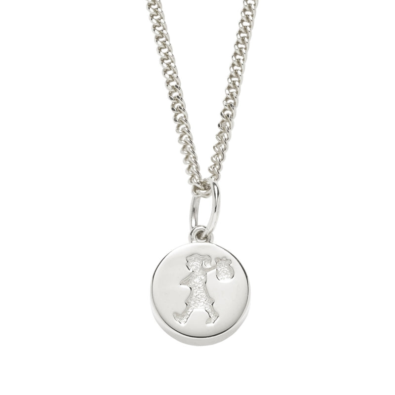 KAREN WALKER - STERLING SILVER RUNAWAY STAMP NECKLACE