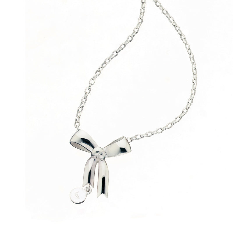 KAREN WALKER - STERLING SILVER BOW NECKLACE