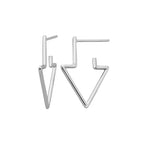 KAREN WALKER - STERLING SILVER RUNAWAY ARROW EARRINGS