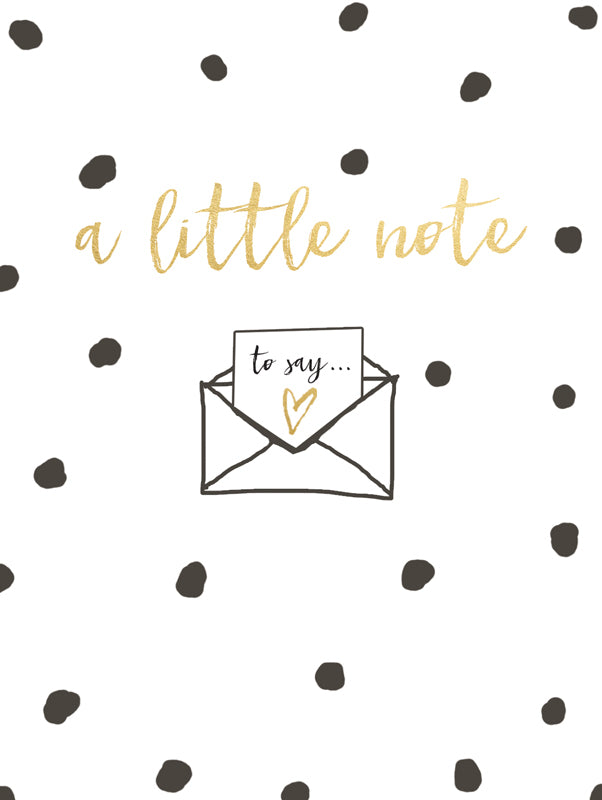 Gift Card - A Little Note with love note with Heart